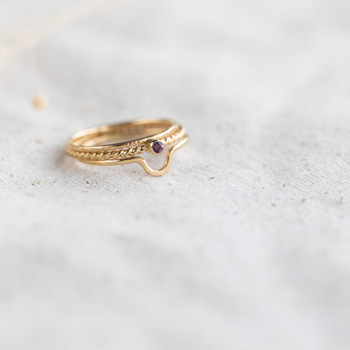 Gemstone Twist Ring