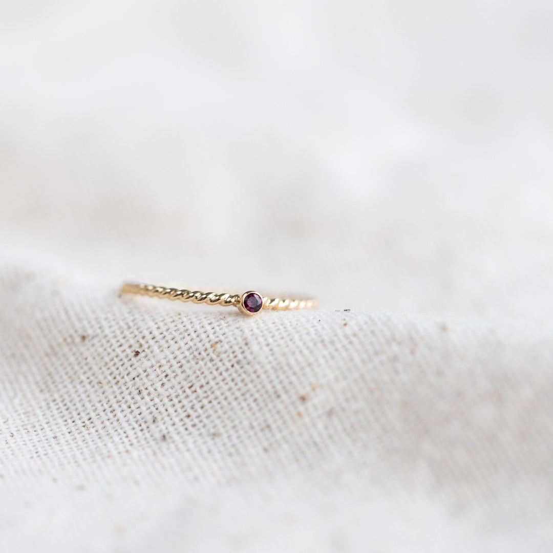 Gemstone Twist Ring