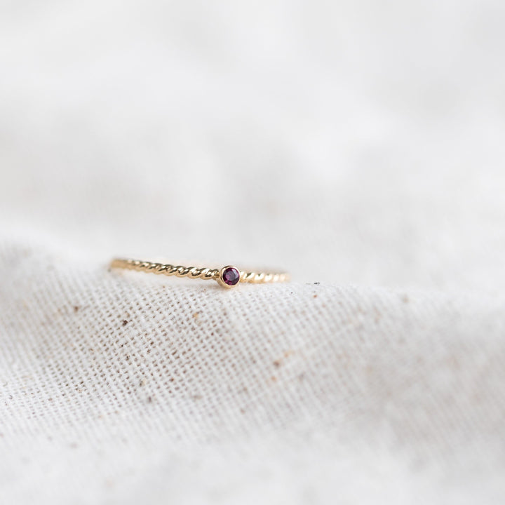 Gemstone Twist Ring