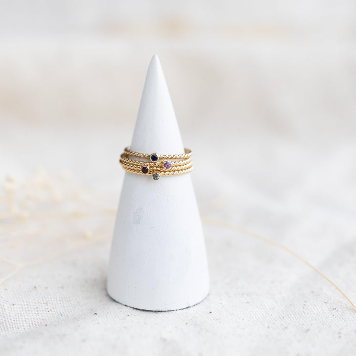 Gemstone Twist Ring