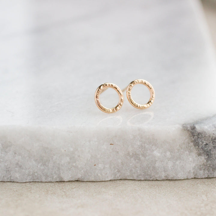 14k Circle Earrings