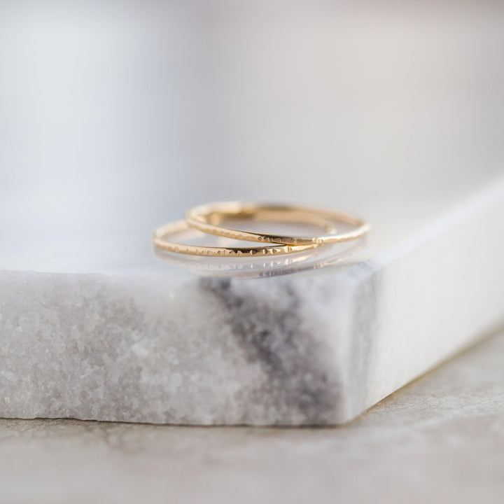 14k Hammered Ring