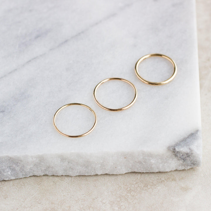 14k Hammered Ring