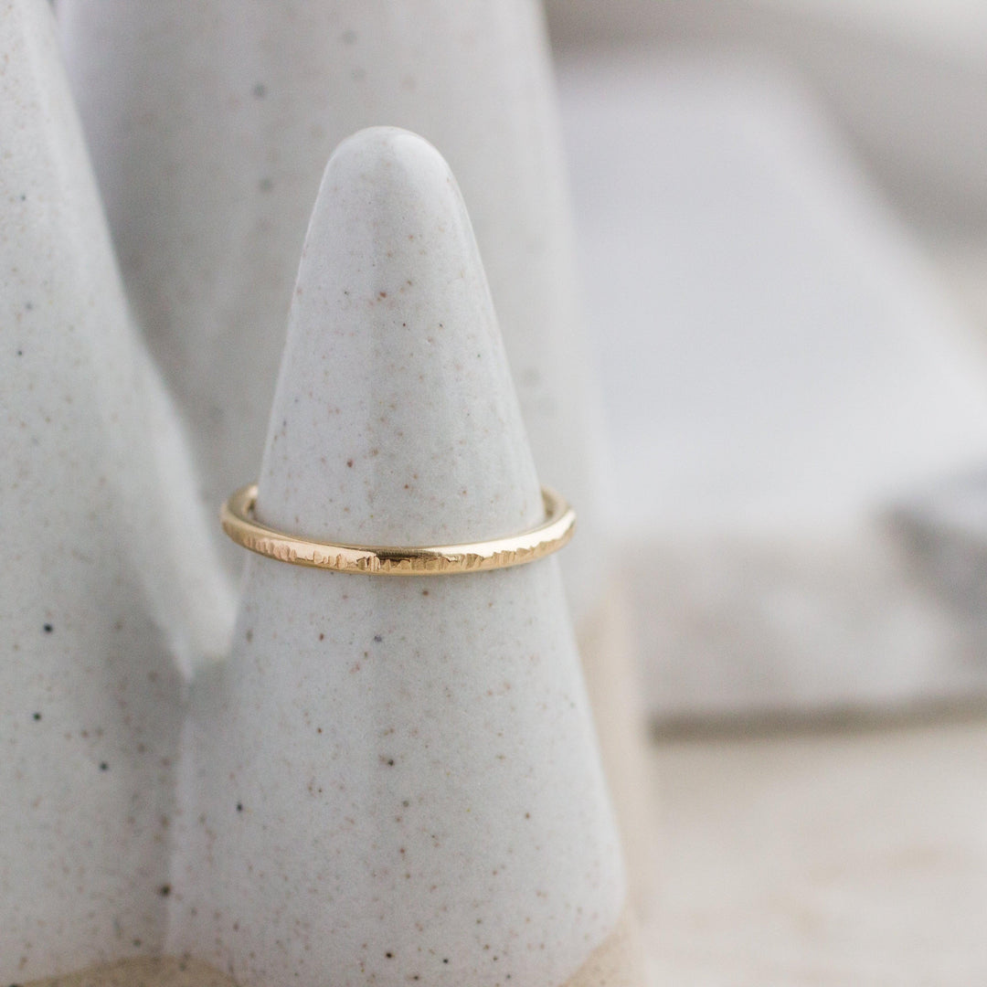 14k Hammered Ring