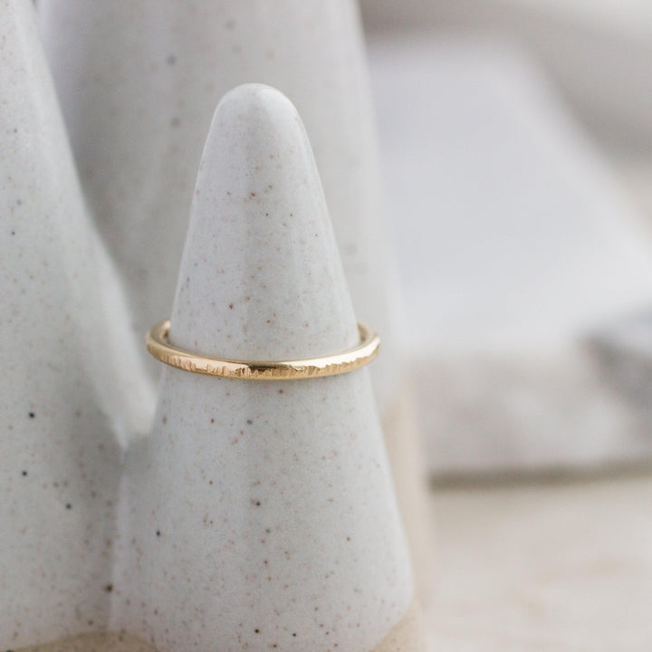 14k Hammered Ring