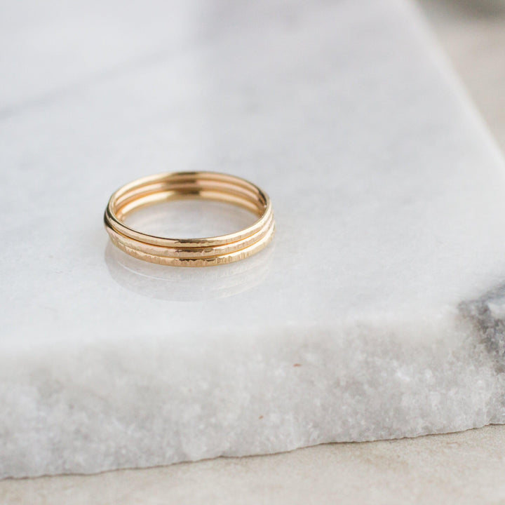 14k Hammered Ring