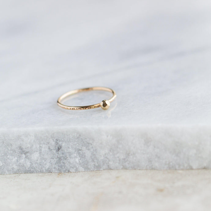 14k Pebble Ring