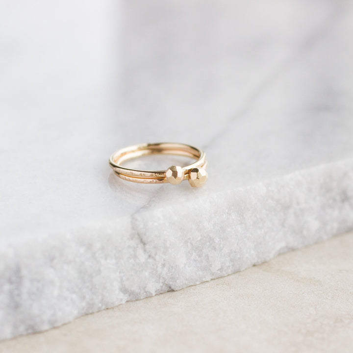 14k Pebble hringur