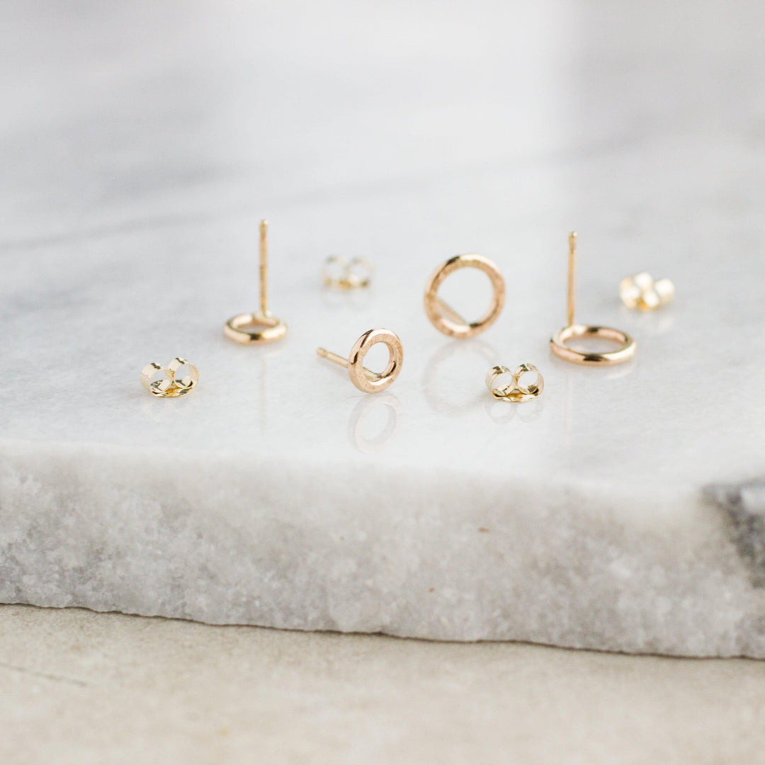 14k Circle Earrings