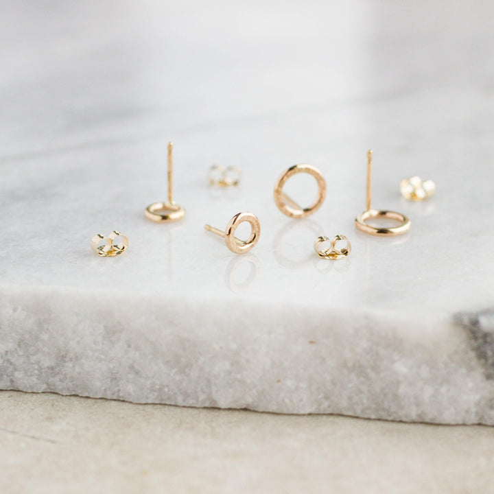 14k Circle Earrings