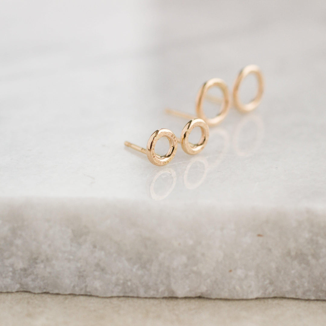 14k Circle Earrings