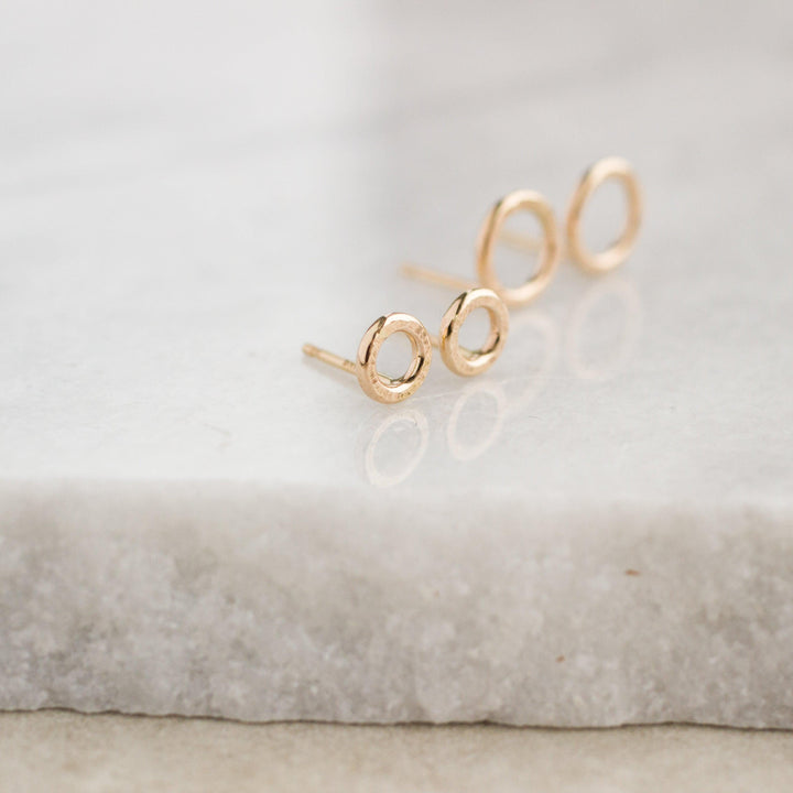 14k Circle Earrings