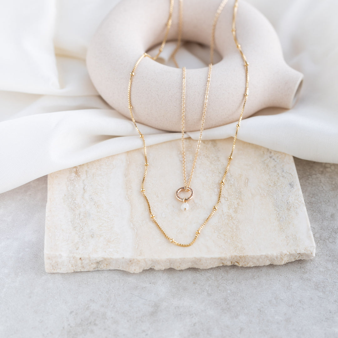 Petite Moonstone Necklace