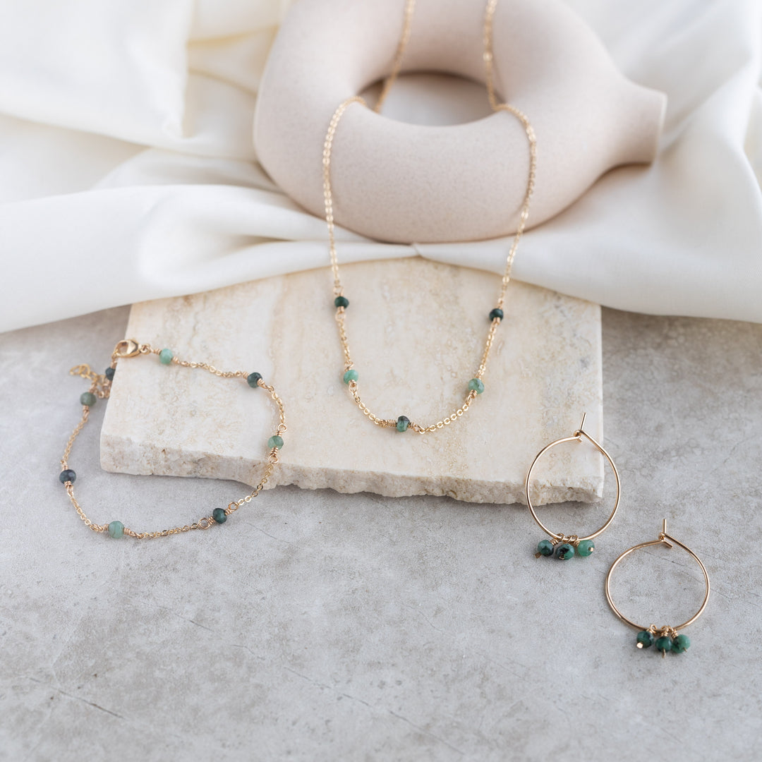 Emerald Hoops