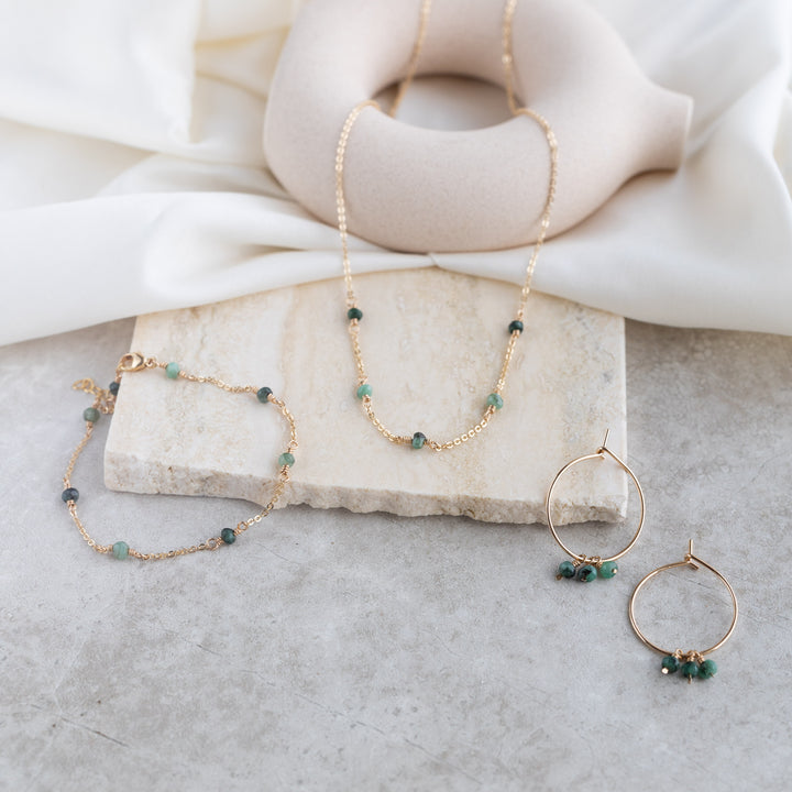 Emerald Hoops
