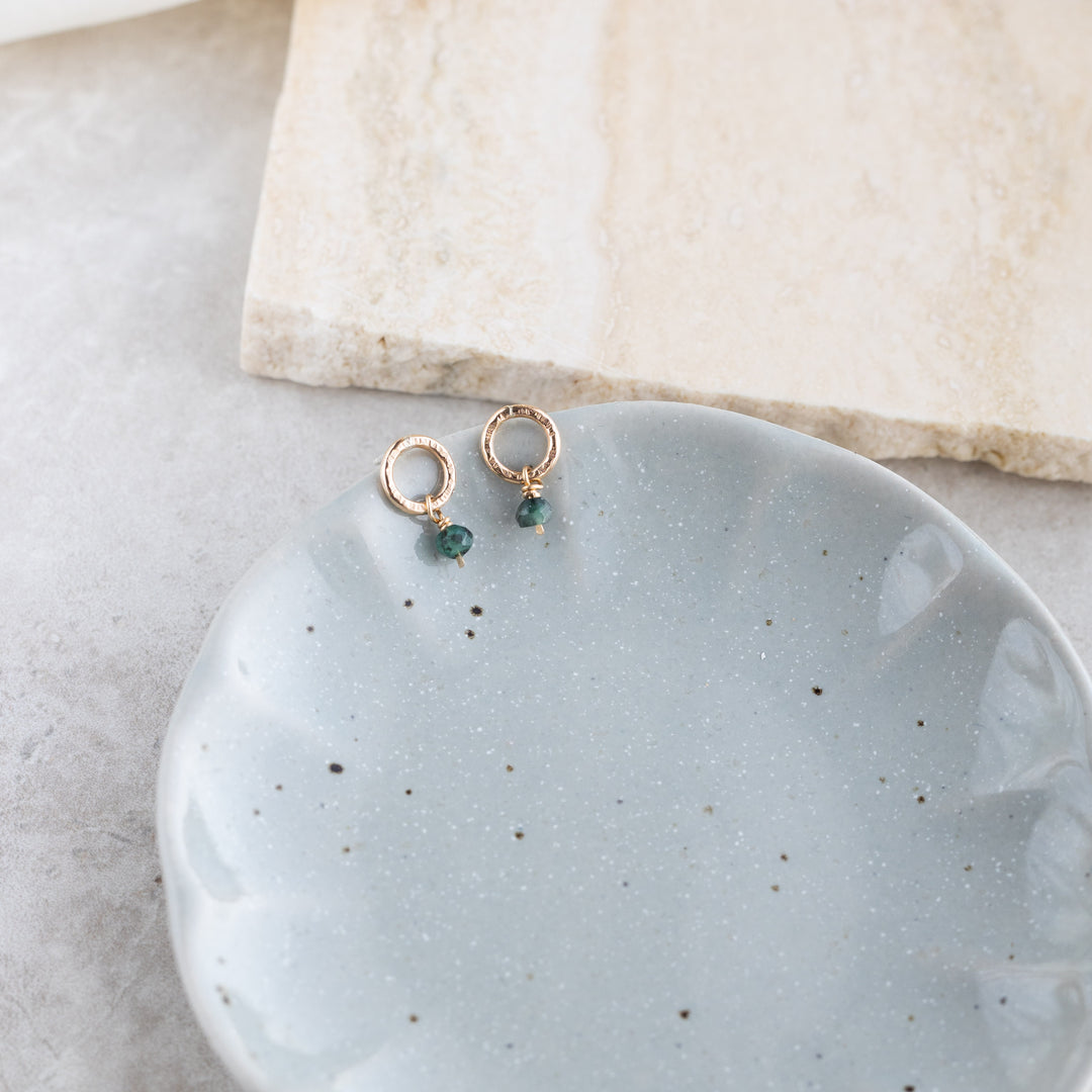 Emerald studs