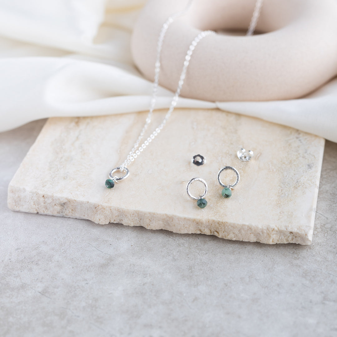 Emerald studs