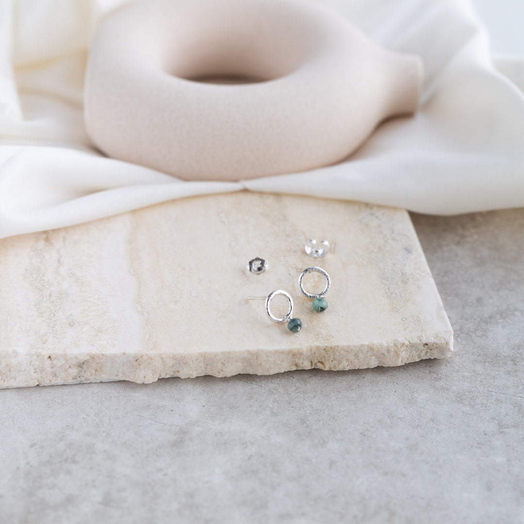 Emerald studs