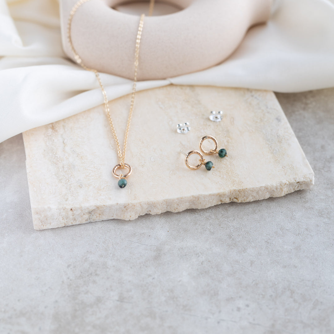 Emerald studs