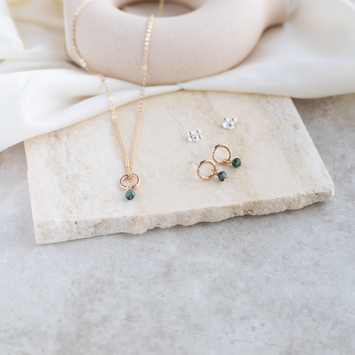 Emerald studs