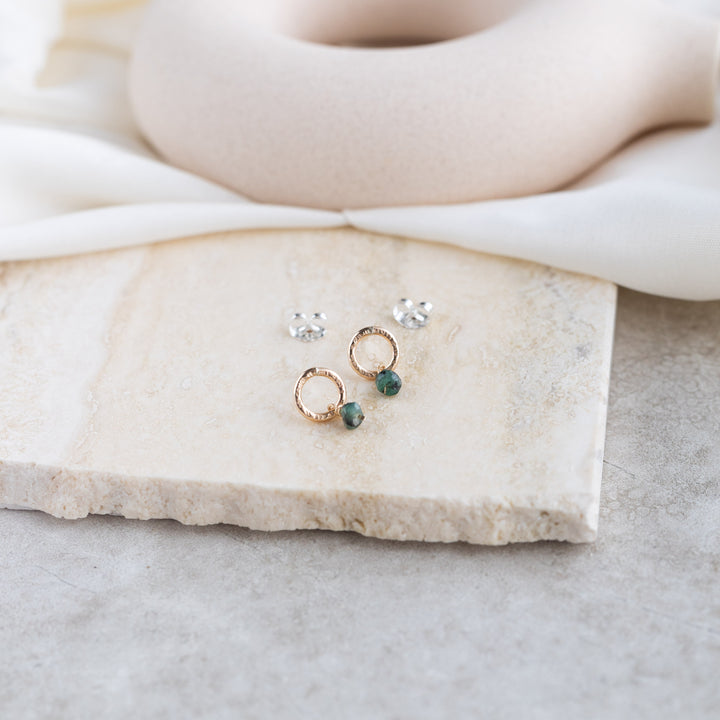 Emerald studs