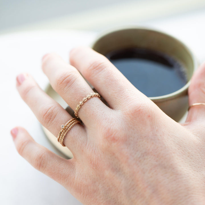 14k Delicate Twist Ring