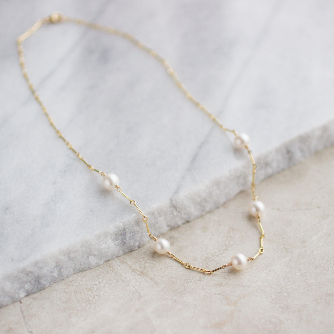 Pearl &amp; Link Necklace