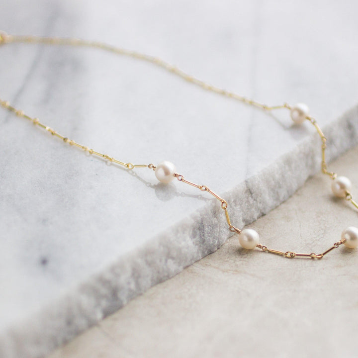Pearl &amp; Link Necklace