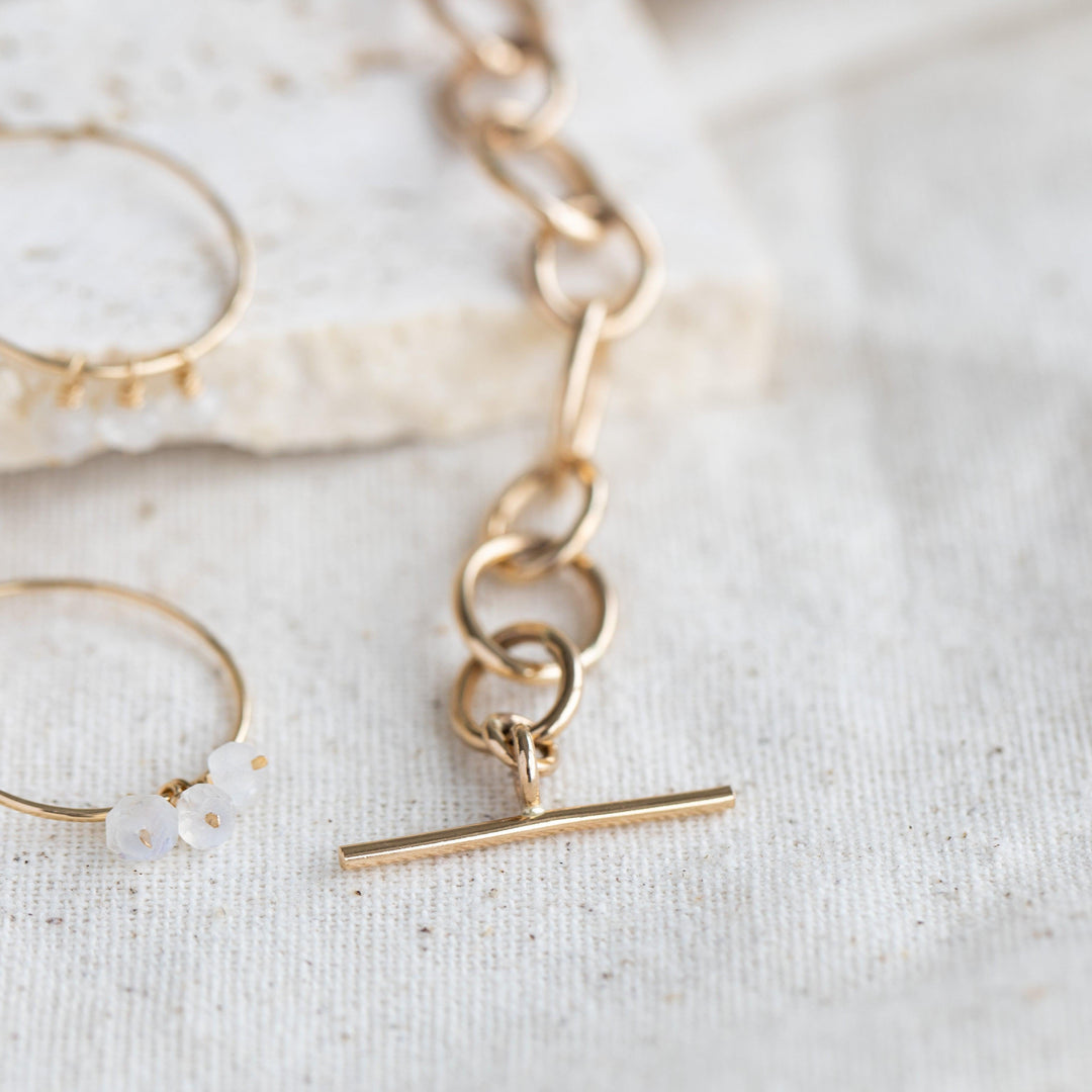 Moonstone Hoops