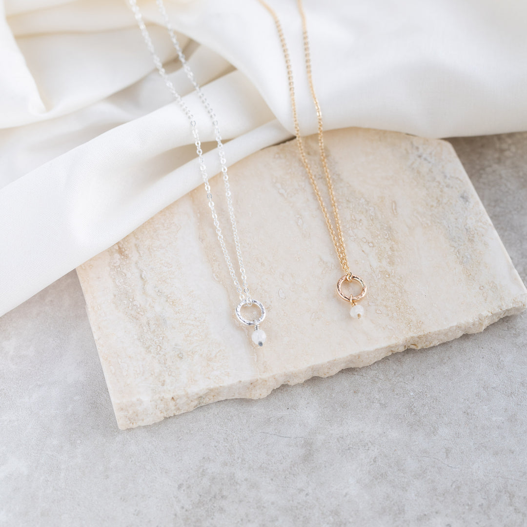 Petite Moonstone Necklace