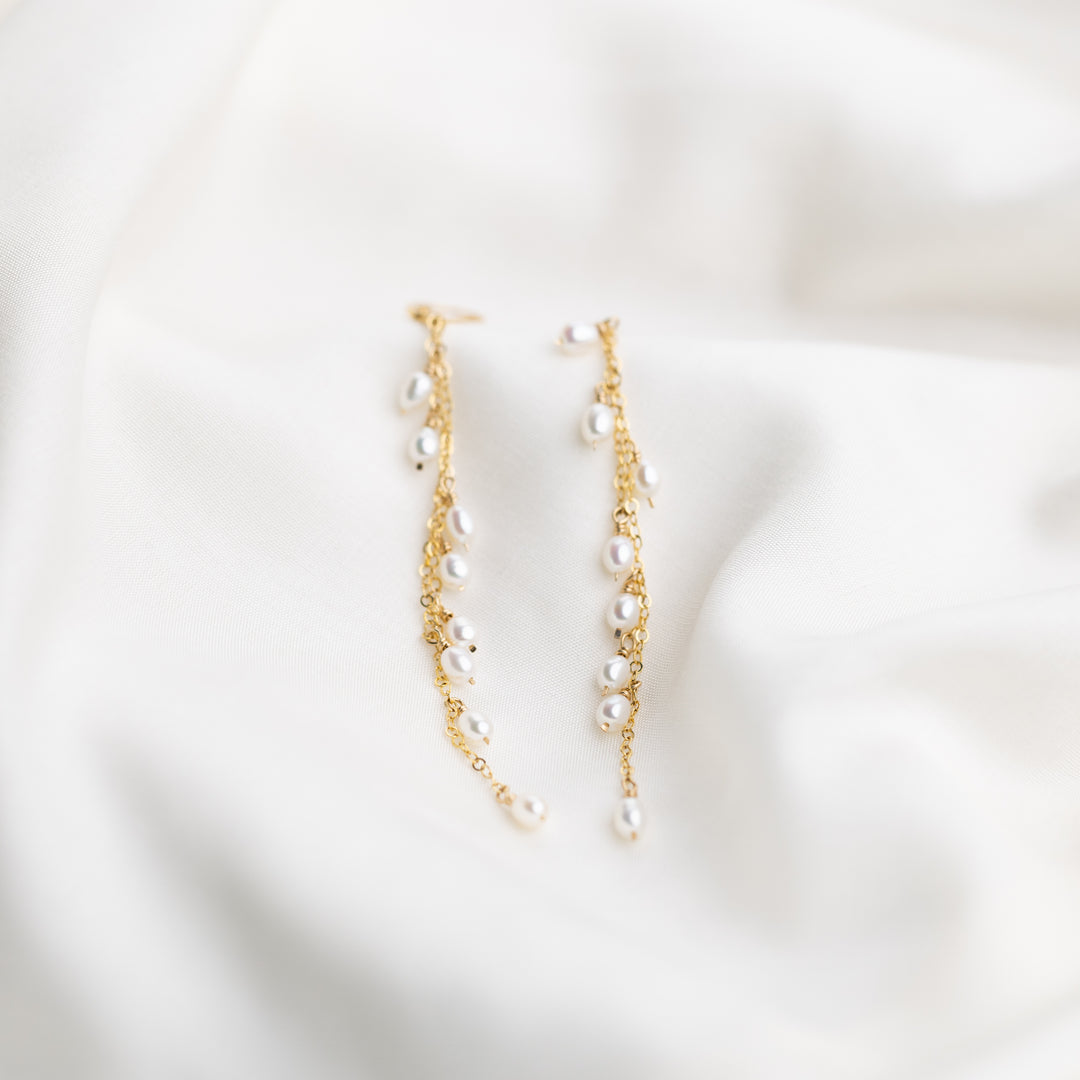 Waterfall Pearl Earrings