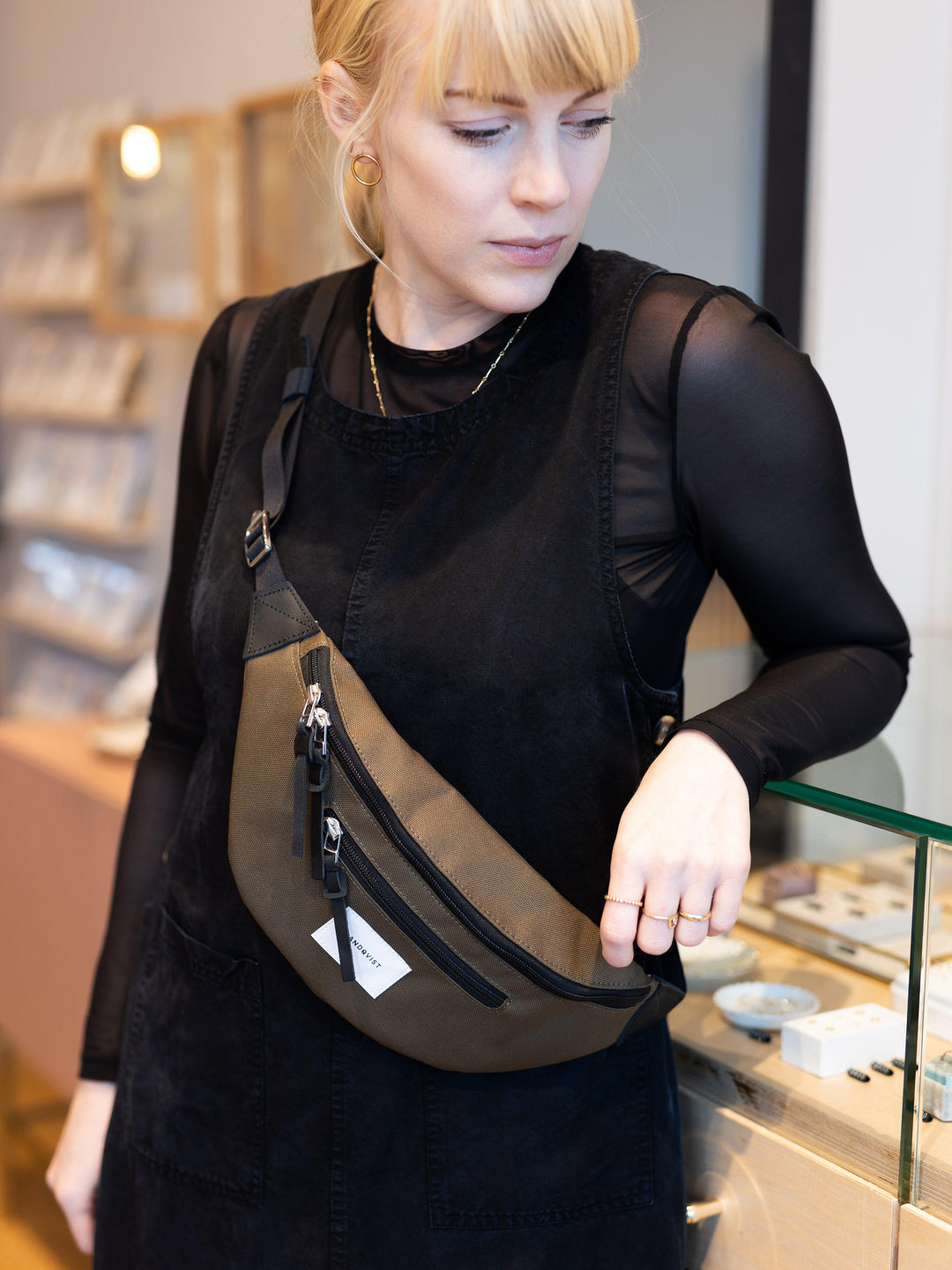 Sandqvist Aste Bum Bag, Black