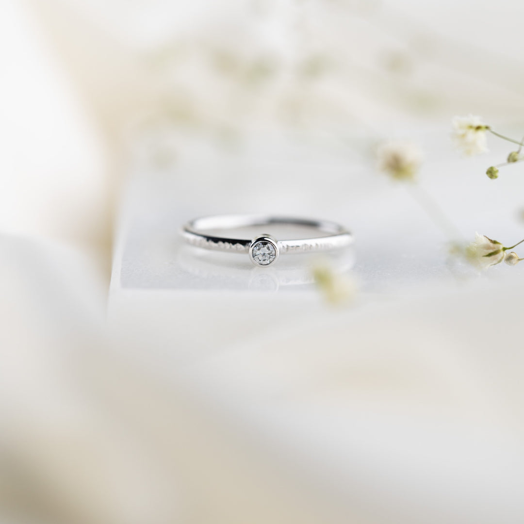 Birch Diamond hringur, Palladium White Gold
