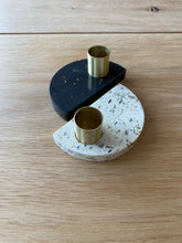 Load image into Gallery viewer, Terrazzo &amp; Brass Candle Holder