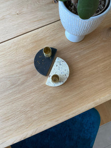 Terrazzo & Brass Candle Holder