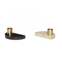 Load image into Gallery viewer, Terrazzo &amp; Brass Candle Holder