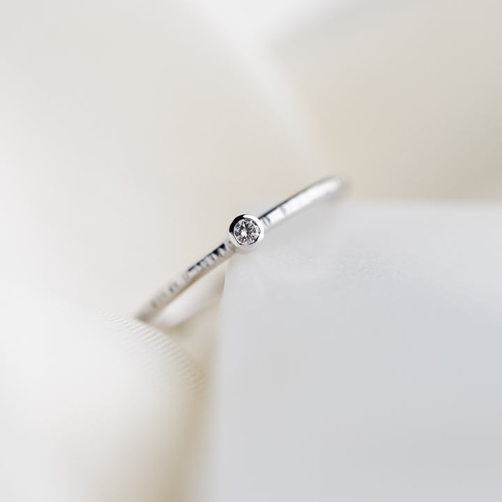 Birch Diamond hringur, Palladium White Gold