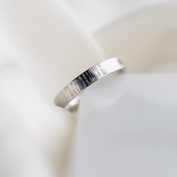Birch giftingarhringar - 14k hvítagull