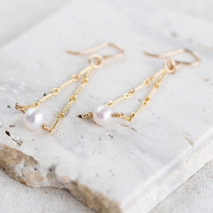 Pearl & Link Earrings