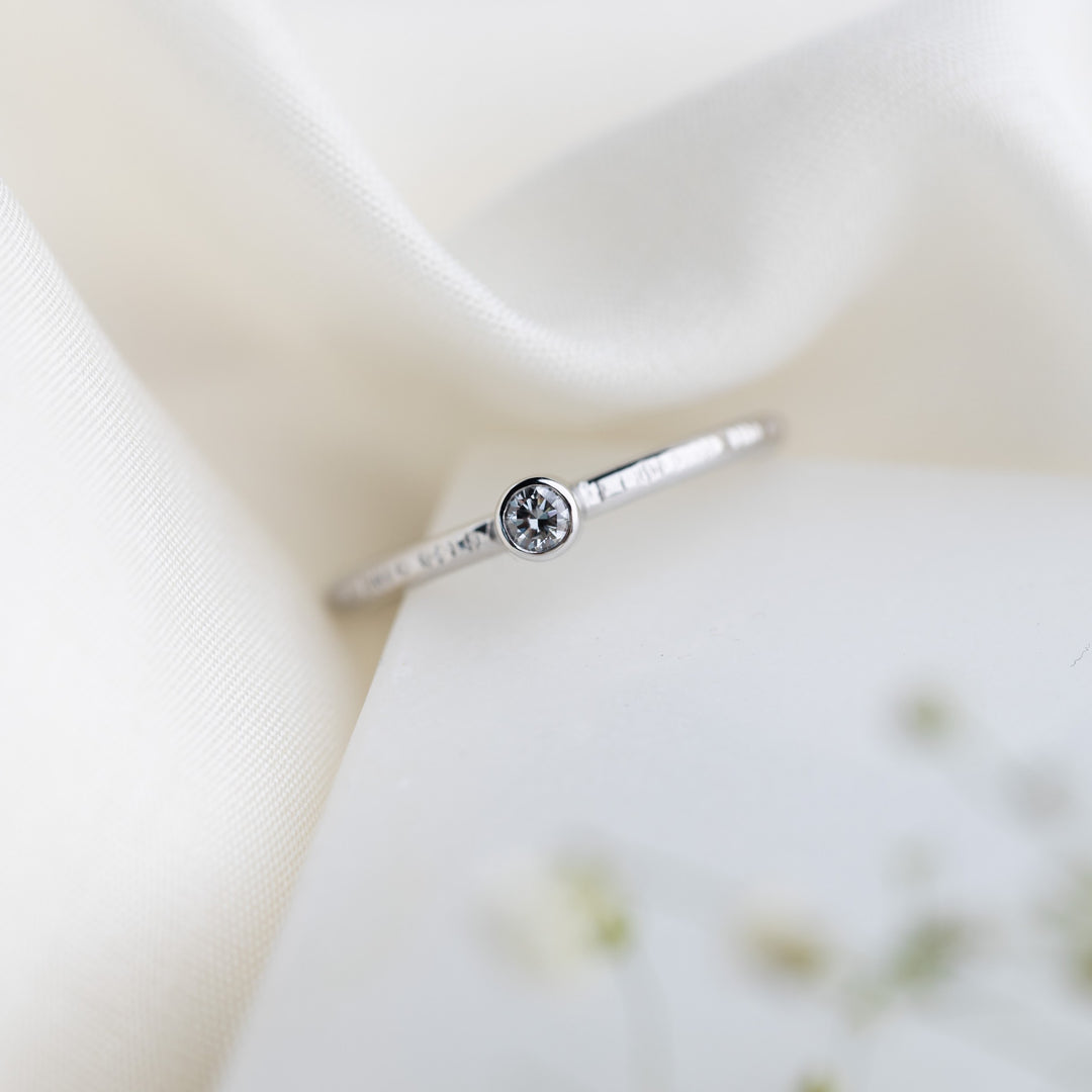 Birch Diamond hringur, Palladium White Gold