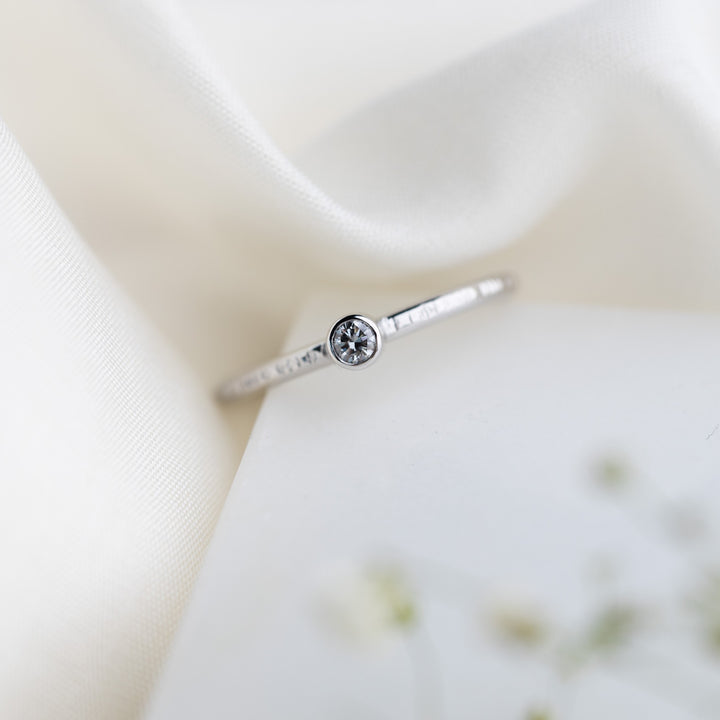 Birch Diamond hringur, Palladium White Gold