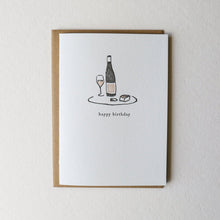 Load image into Gallery viewer, Wine &amp; Cheese / Happy Birthday Card
