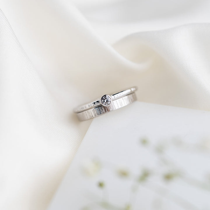 Birch Diamond hringur, Palladium White Gold
