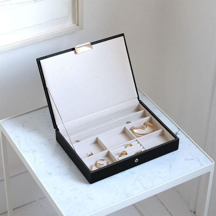 Black Classic Jewellery Box Lid