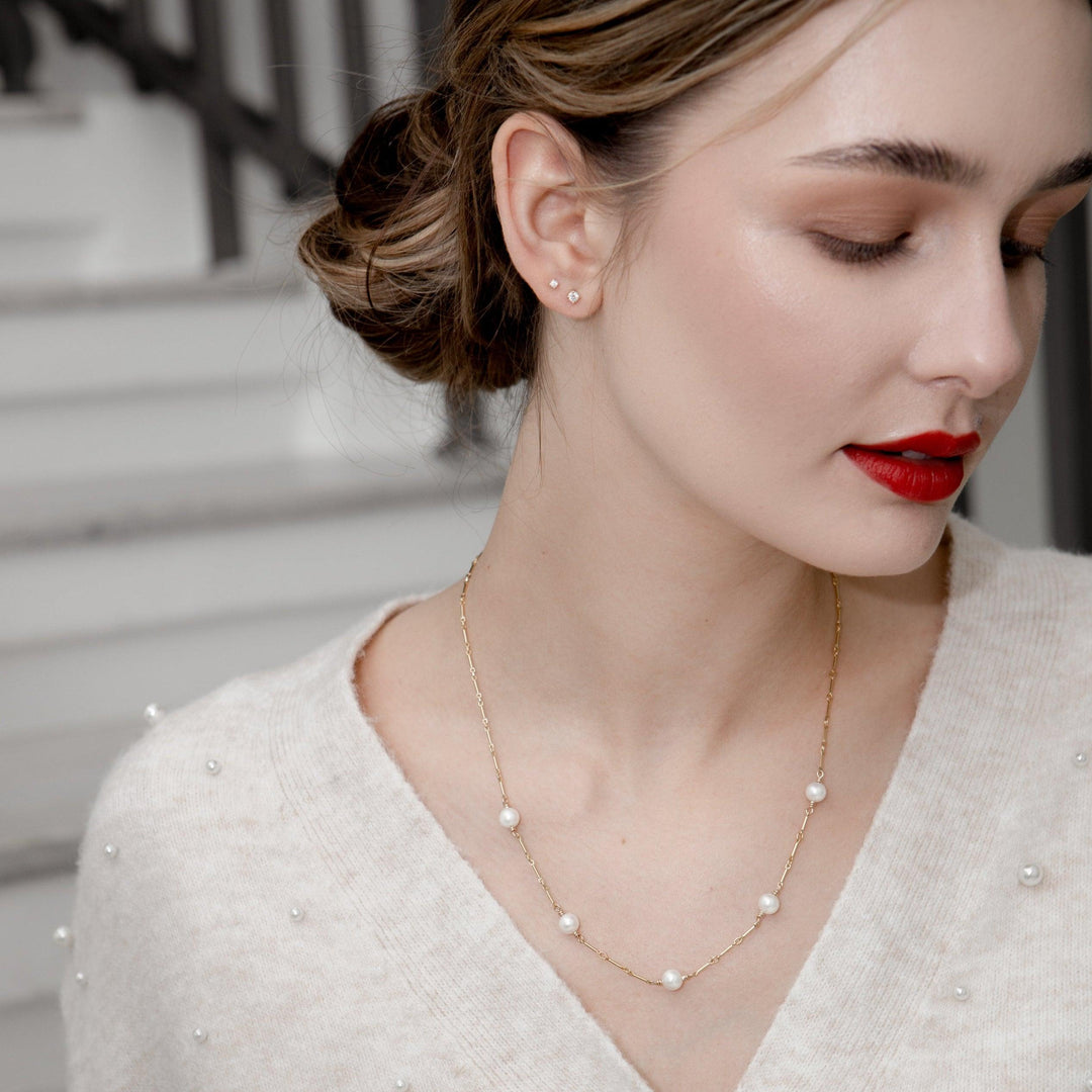 Pearl &amp; Link Necklace