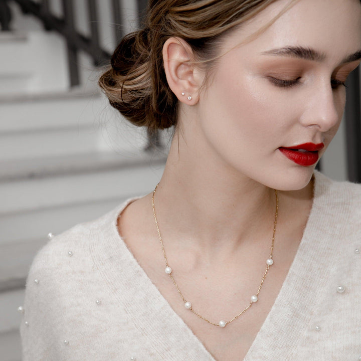 Pearl &amp; Link Necklace
