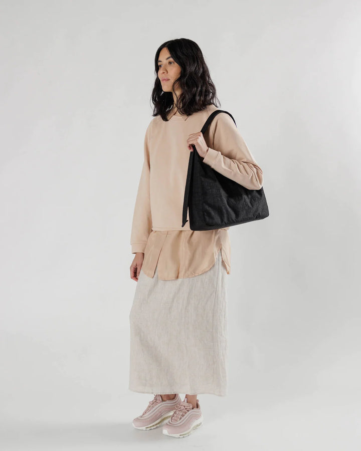 BAGGU Nylon Shoulder Bag, Black