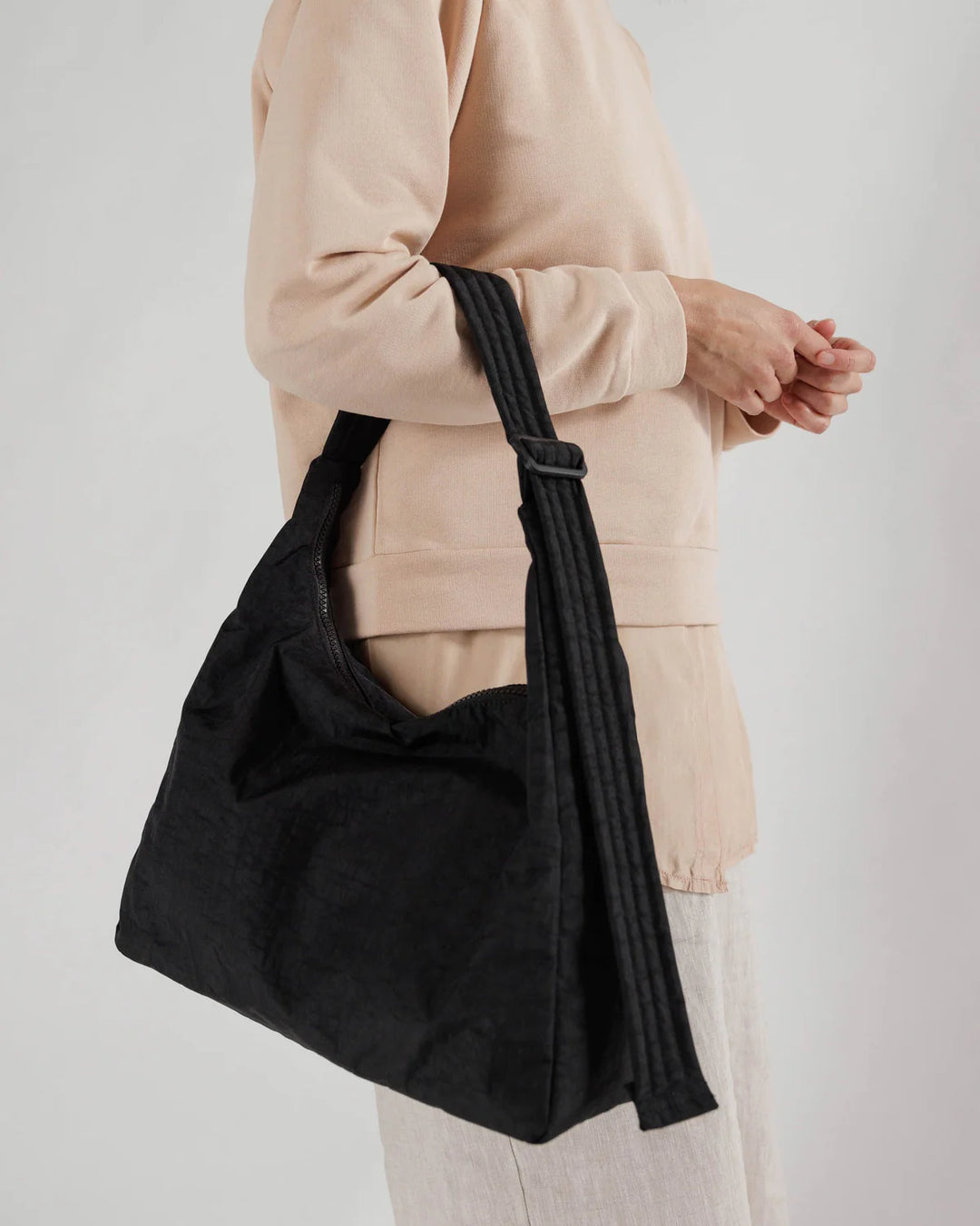 BAGGU Nylon Shoulder Bag, Black