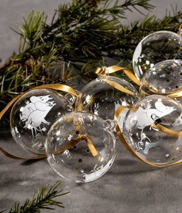 Muurla Moomin ''Sparkling Stars'' Decoration Balls, Set of 3