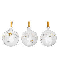 Load image into Gallery viewer, Muurla Moomin &#39;&#39;Sparkling Stars&#39;&#39; Decoration Balls, Set of 3